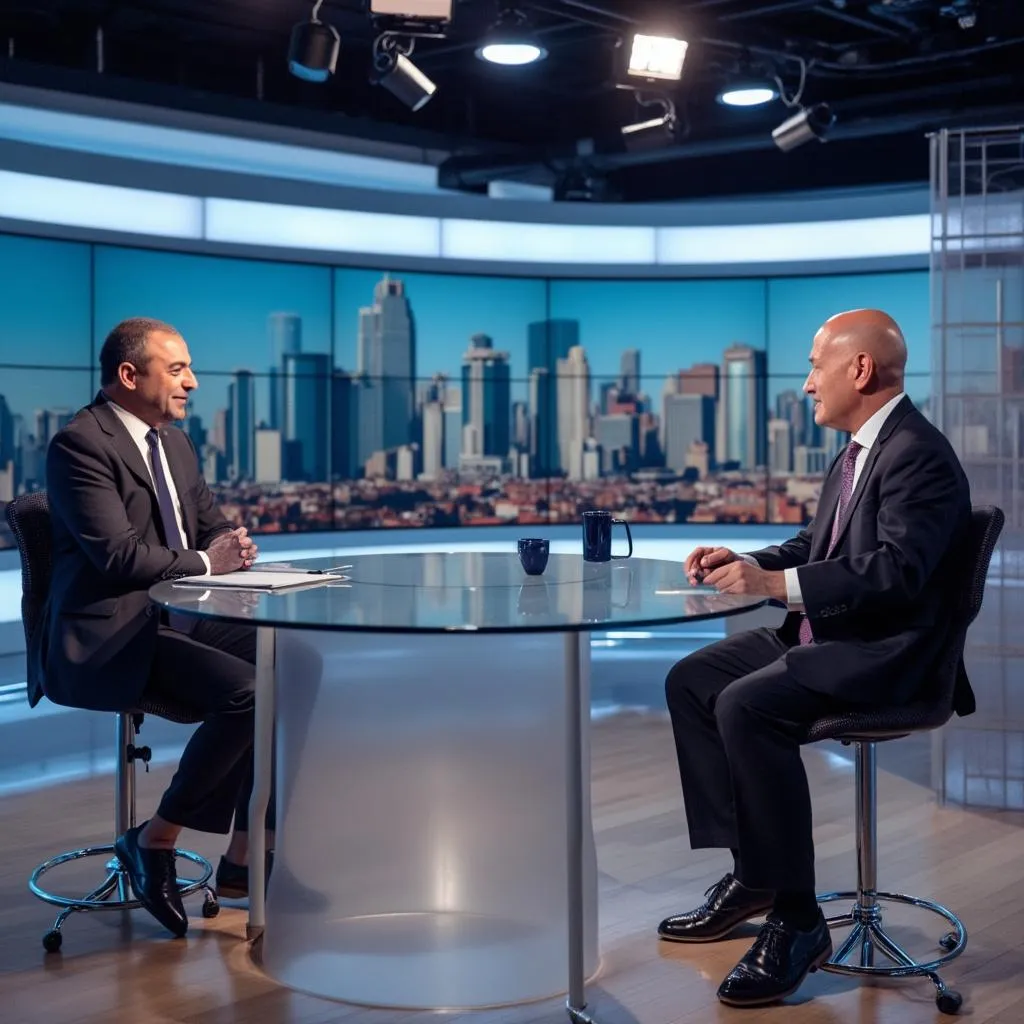 Entrevista en televisión sobre mercados financieros